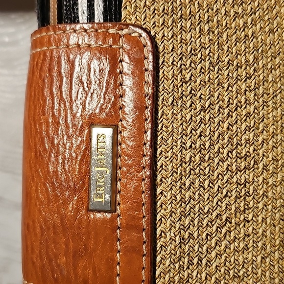 Eric Javits New York woven straw leather trim bag - Picture 8 of 10